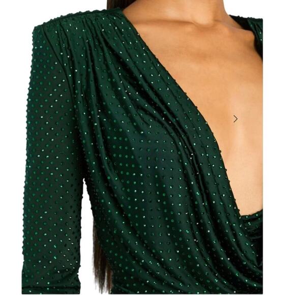 NWT Retrofete Embellished Alpine Mini Dress in Green Pine Size Small - Picture 6 of 13